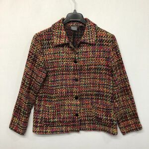 Additions by Chico's Women Multicolor Tweed Blazer Jacket Size 2 M184 -23